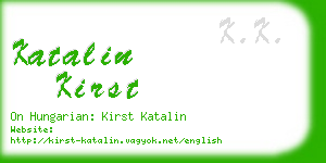 katalin kirst business card